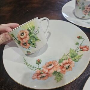 Floral Porcelain Cup and Saucer Set